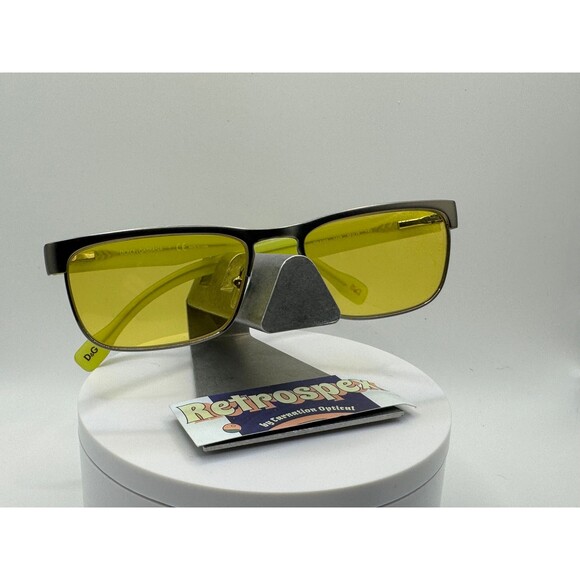 Vintage Y2K Sunglasses NOS 2000s Yellow Lens Dolce & Gabbana 5103 Grey & Yellow main image 7
